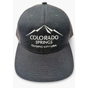 Colorado Springs Olympic City USA Snapback Trucker Hat Gray